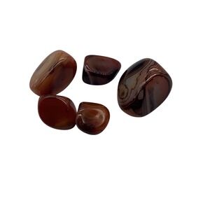 5Pcs‎ Madagascar Mineral Specimen Beautiful Patterns Banded Agate